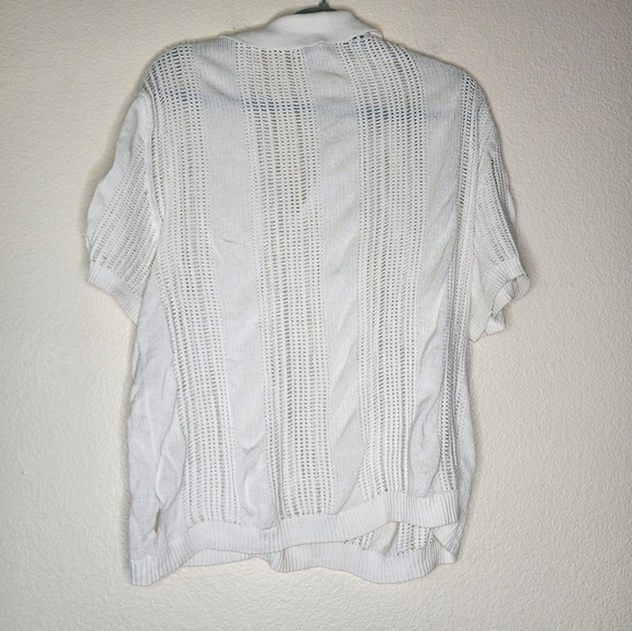 Urban Outfitters Cotton Mesh Popover Polo Shirt L - Picture 5 of 8